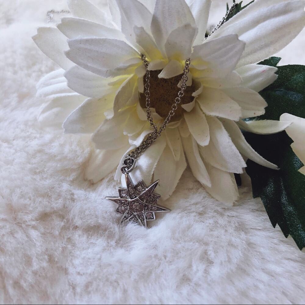 Sterling Silver Snowflake Necklace - Picture 2 of 5